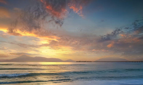 Share the Sunset Black Ornate Wood Framed Art Print with Double Matting by Calascibetta, Mike