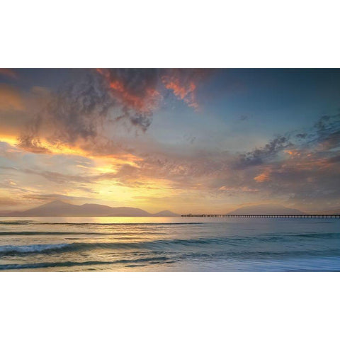 Share the Sunset White Modern Wood Framed Art Print by Calascibetta, Mike