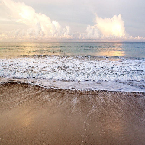 South China Sea White Modern Wood Framed Art Print with Double Matting by Delimont, Danita