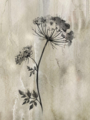Sumi-e Silhouette I Black Ornate Wood Framed Art Print with Double Matting by Knutsen, Conrad