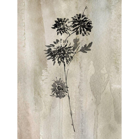 Sumi-e Silhouette IV Black Modern Wood Framed Art Print with Double Matting by Knutsen, Conrad