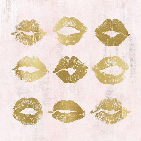 Hot Lips II Gold Ornate Wood Framed Art Print with Double Matting by Robinson, Carol