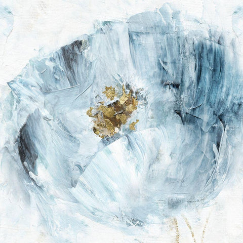 Blue Serenity II Black Modern Wood Framed Art Print by Craven, Katrina