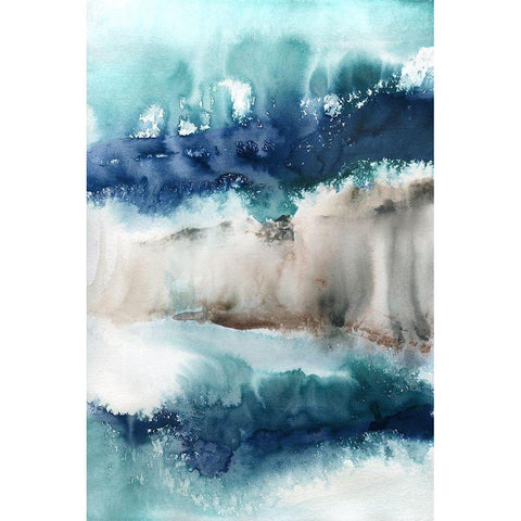 Shifting Sands White Modern Wood Framed Art Print by Robinson, Carol