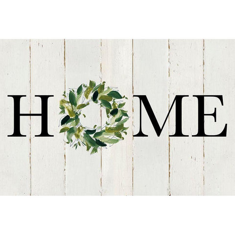 Home Black Modern Wood Framed Art Print by Robinson, Carol