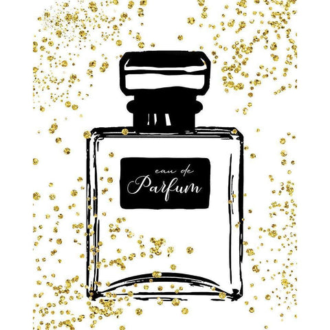 Glitter Perfume II White Modern Wood Framed Art Print by Robinson, Carol