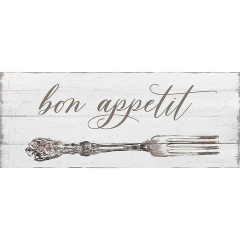 Bon Appetit Black Modern Wood Framed Art Print by Robinson, Carol