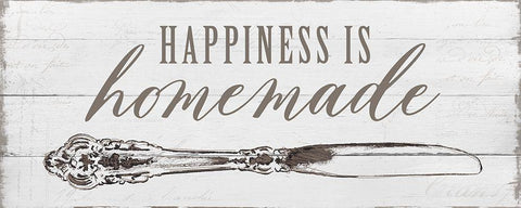Happiness is Homemade White Modern Wood Framed Art Print with Double Matting by Robinson, Carol