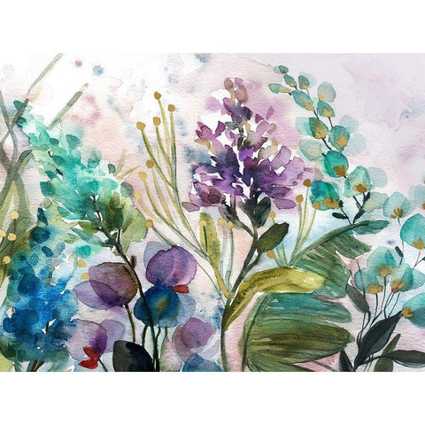 Exotic Plant Life White Modern Wood Framed Art Print by Robinson, Carol