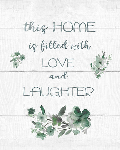 This Home White Modern Wood Framed Art Print with Double Matting by Robinson, Carol