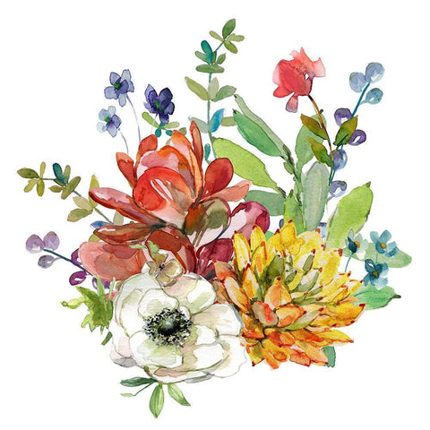 Scrumptious Succulents IV Black Modern Wood Framed Art Print by Robinson, Carol