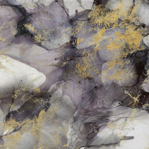 Marbled Aubergine I White Modern Wood Framed Art Print by Robinson, Carol