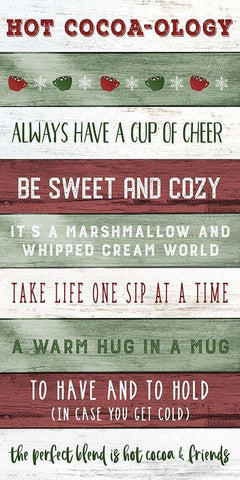 Hot Cocoa-ology White Modern Wood Framed Art Print with Double Matting by Carpentieri, Natalie