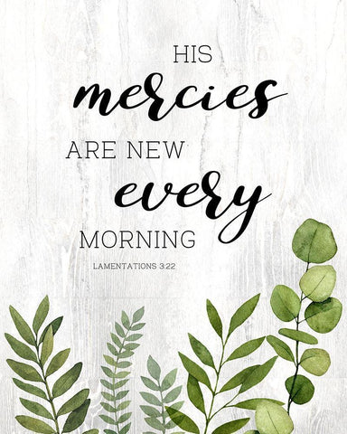 Mercies Black Ornate Wood Framed Art Print with Double Matting by Knutsen, Conrad