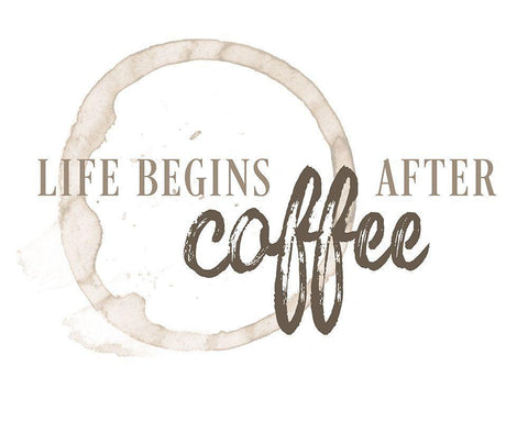 After Coffee White Modern Wood Framed Art Print with Double Matting by CAD Designs