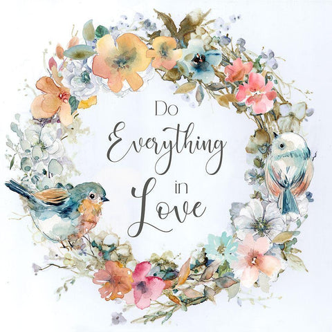 Everything in Love Black Modern Wood Framed Art Print by Robinson, Carol