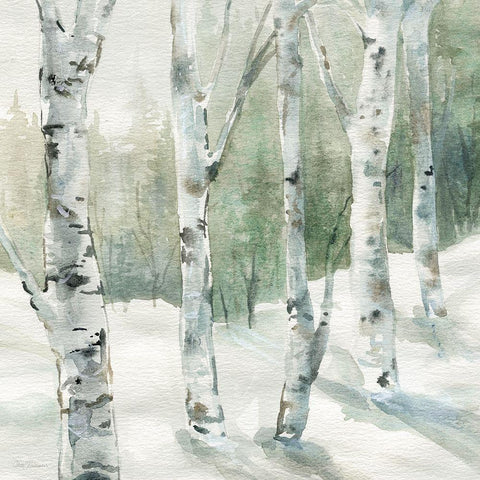 Winter Wonderland I Black Modern Wood Framed Art Print with Double Matting by Robinson, Carol