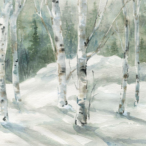 Winter Wonderland II White Modern Wood Framed Art Print by Robinson, Carol