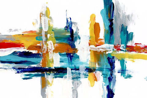 Captive Color III White Modern Wood Framed Art Print with Double Matting by Craven, Katrina