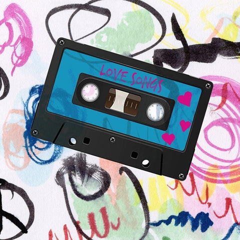 Mixtape II Black Modern Wood Framed Art Print by Craven, Katrina