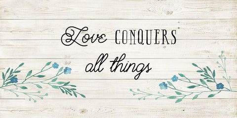 Floral Love White Modern Wood Framed Art Print with Double Matting by Murray, Amanda