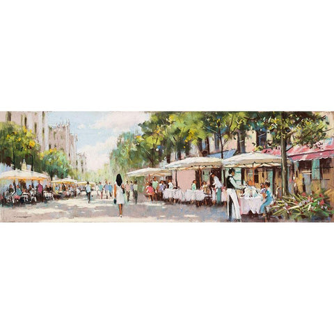 Afternoon on the Boulevard Gold Ornate Wood Framed Art Print with Double Matting by Orme, E. Anthony