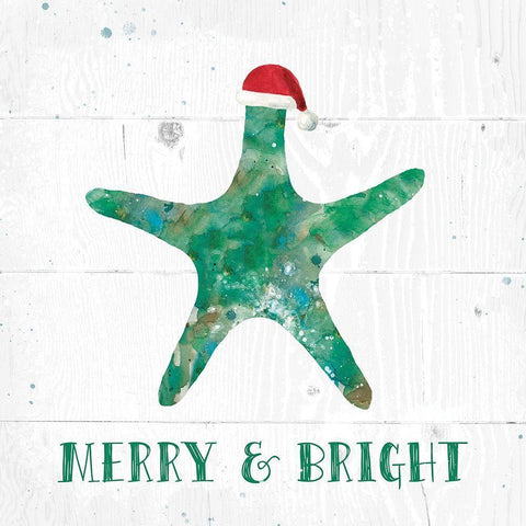 Merry and Bright Black Modern Wood Framed Art Print with Double Matting by Robinson, Carol