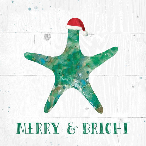 Merry and Bright Black Ornate Wood Framed Art Print with Double Matting by Robinson, Carol