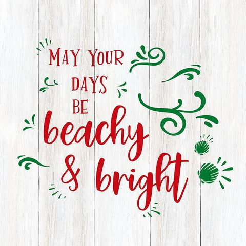 Beachy and Bright Black Modern Wood Framed Art Print with Double Matting by CAD Designs