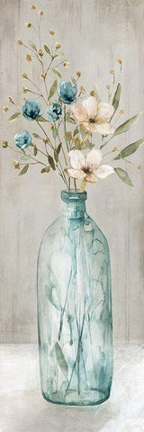 Provincial Bouquet I White Modern Wood Framed Art Print with Double Matting by Robinson, Carol