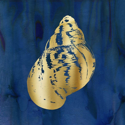 Indigo Sea Treasure VI White Modern Wood Framed Art Print with Double Matting by Robinson, Carol