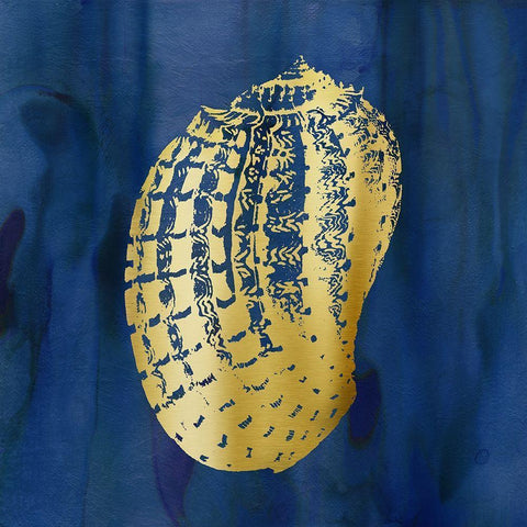 Indigo Sea Treasure VII Black Modern Wood Framed Art Print by Robinson, Carol