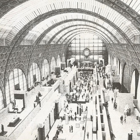 Louvre White Modern Wood Framed Art Print by Jill, Susan