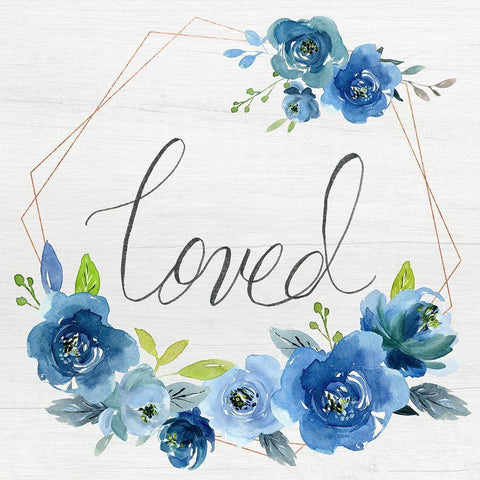 Loved Black Modern Wood Framed Art Print by Santiago, Daniela