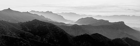 Jinshanling Mountains Black Ornate Wood Framed Art Print with Double Matting by Delimont, Danita