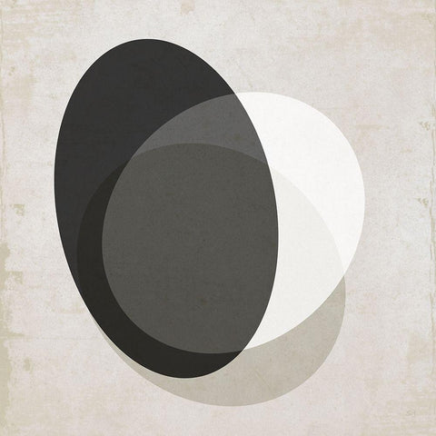 Moderniste Neutre I White Modern Wood Framed Art Print with Double Matting by Jill, Susan