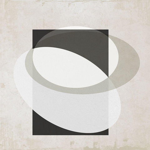 Moderniste Neutre III Black Ornate Wood Framed Art Print with Double Matting by Jill, Susan