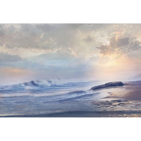 Soft Dusk Black Modern Wood Framed Art Print with Double Matting by Calascibetta, Mike
