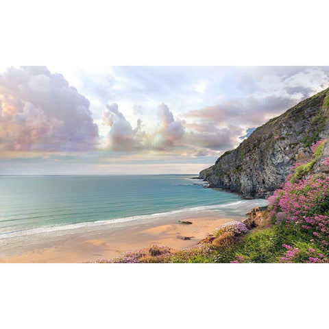 Cliffs of Time Gold Ornate Wood Framed Art Print with Double Matting by Calascibetta, Mike