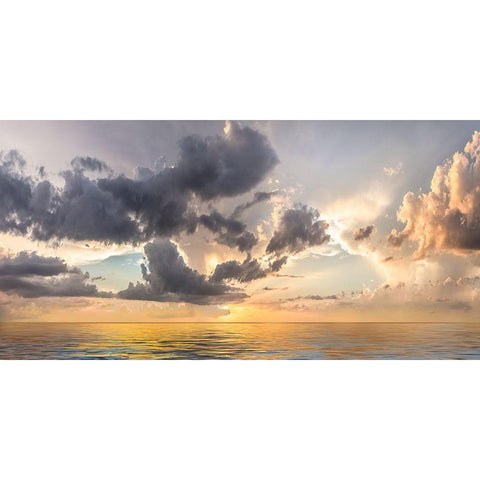 Heavenly Sunset Black Modern Wood Framed Art Print by Calascibetta, Mike