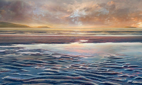 During Low Tide White Modern Wood Framed Art Print with Double Matting by Calascibetta, Mike