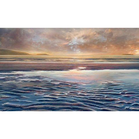 During Low Tide Gold Ornate Wood Framed Art Print with Double Matting by Calascibetta, Mike