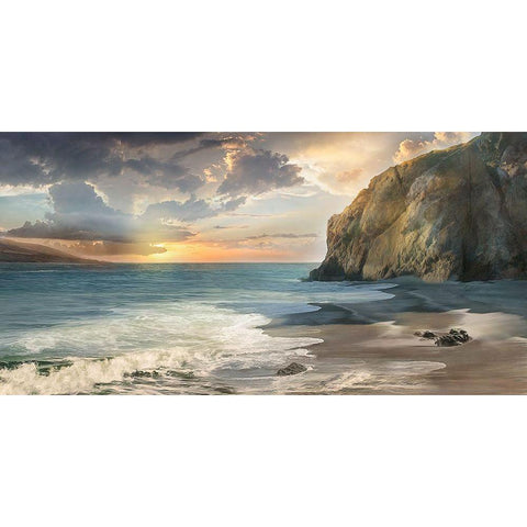 Private Cove Gold Ornate Wood Framed Art Print with Double Matting by Calascibetta, Mike