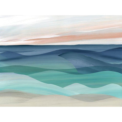 Shifting Seas Black Modern Wood Framed Art Print by Robinson, Carol