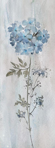Blue Meadow Dreamin I White Modern Wood Framed Art Print with Double Matting by Knutsen, Conrad