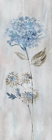 Blue Meadow Dreamin II White Modern Wood Framed Art Print with Double Matting by Knutsen, Conrad
