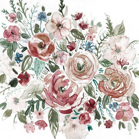 Spice Garden White Modern Wood Framed Art Print with Double Matting by Robinson, Carol