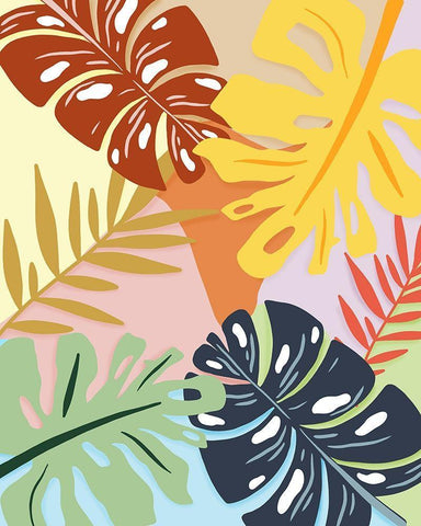 Tropical Foliage II Black Ornate Wood Framed Art Print with Double Matting by Carpentieri, Natalie