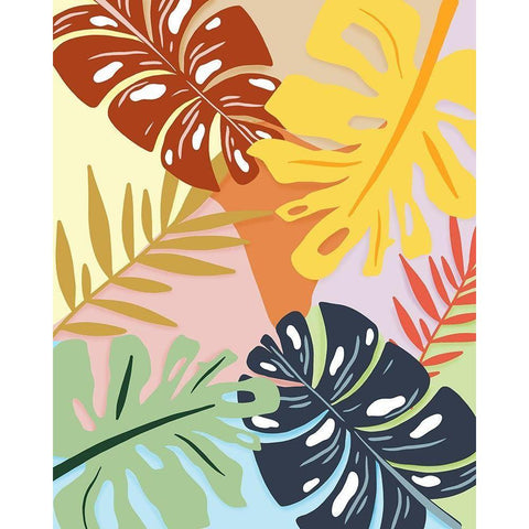 Tropical Foliage II Black Modern Wood Framed Art Print by Carpentieri, Natalie