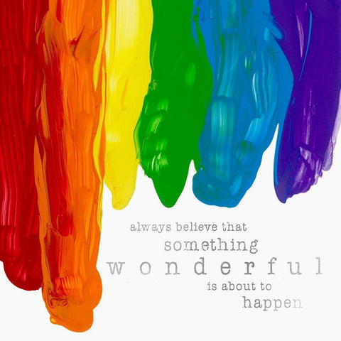 Something Wonderful Black Modern Wood Framed Art Print with Double Matting by Santiago, Daniela